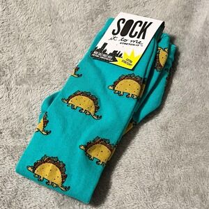 Sock It To Me "Tacosaurus'"‎ Wide Calf Knee High Socks - NEW WITH TAGS 21" Calf